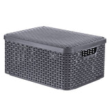 Curver Curver storage box style with lid m 18 l metallic silver colored