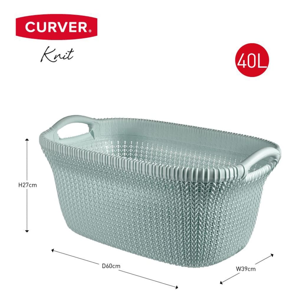 Curver Curver Laundry Basket Knit 40 L Light Blue