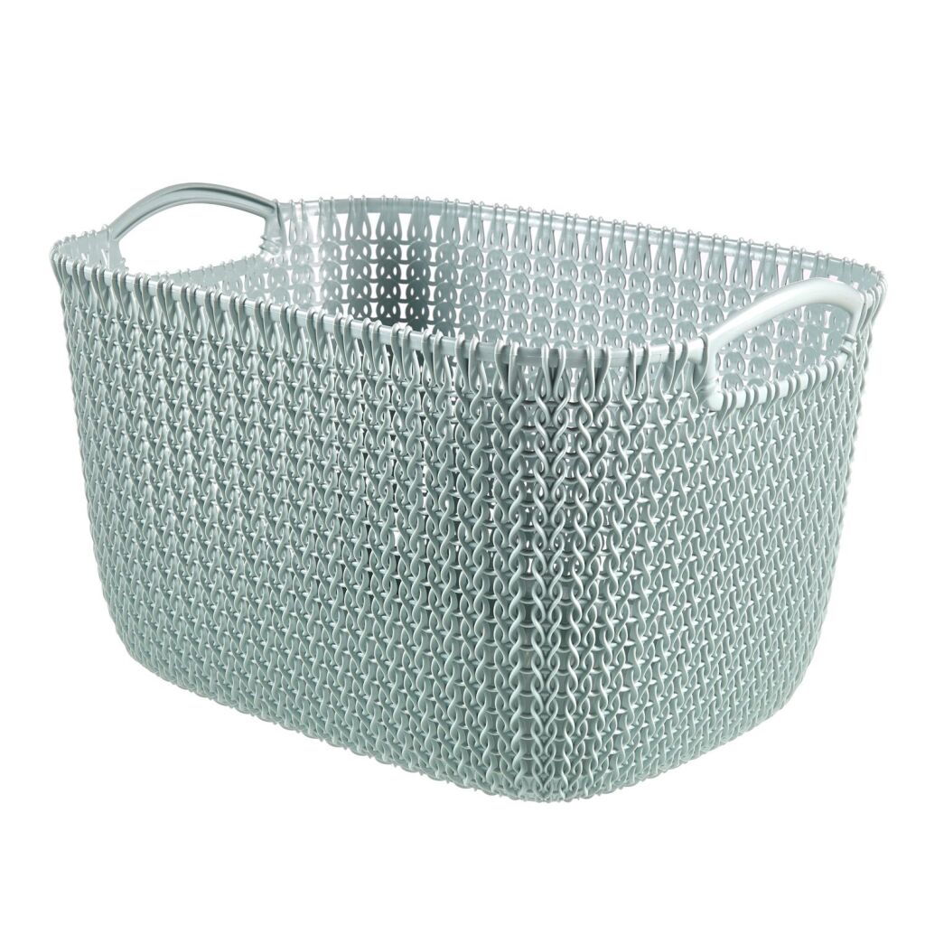 Curver Storage Basket Knit-Look 19l Hellblau