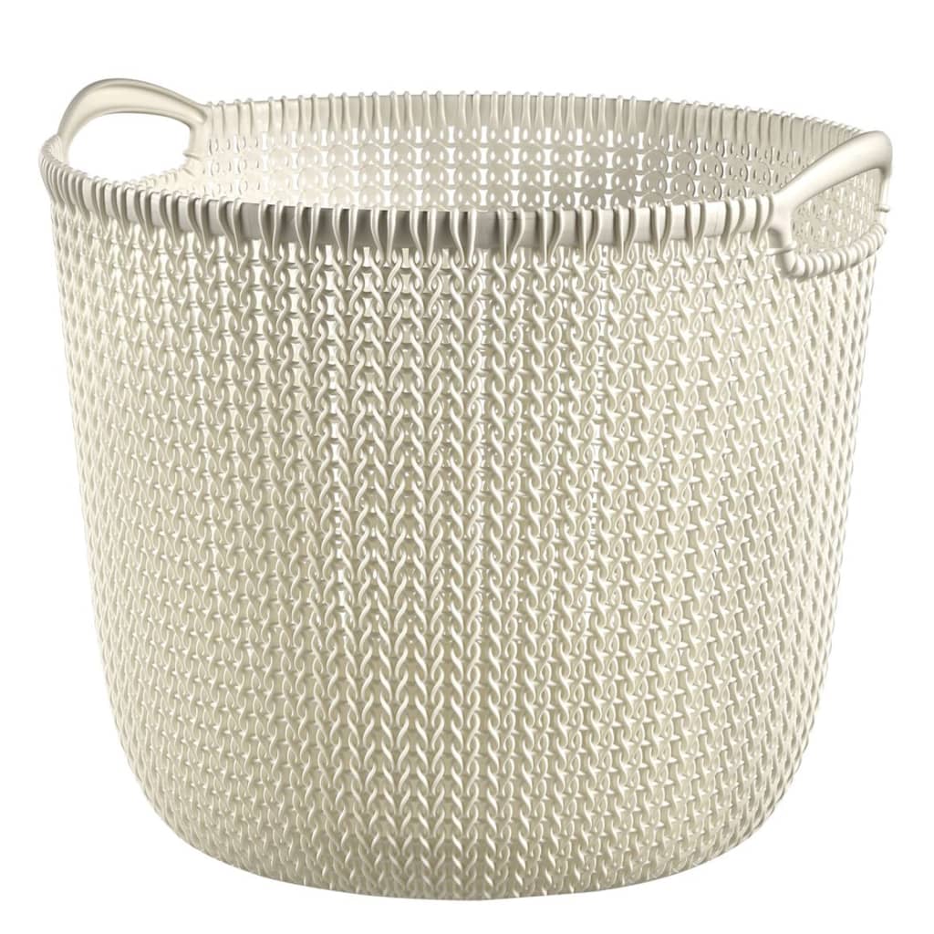 Panier de rangement Curver Curver Knit autour de L 30 L Crèmewit