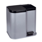 Curver Curver Duo Pedal Bin 15L+6L Srebrny czarny