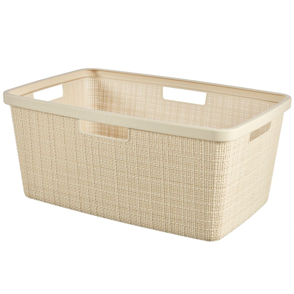 Curver Laundry Basket Jute Look 46L CR EGRAVE; Me