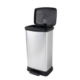 Curver Decobin Duo Pedal bin 23l+23l silver metallic