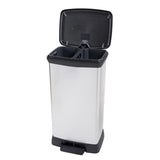 Curver Decobin Duo Pedal Bin 23L+23L Silver Metallic