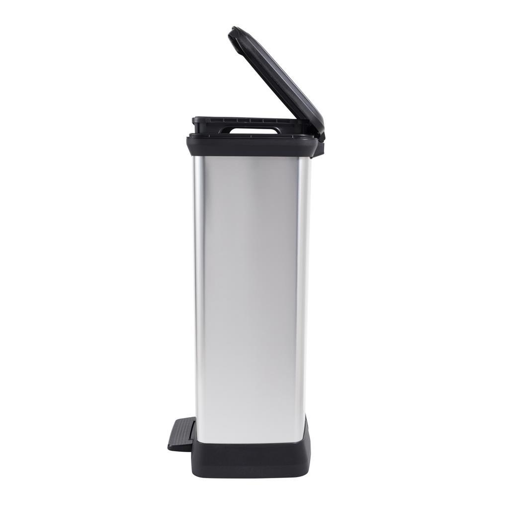 CHREVER Decobin Duo Pedal Bin 23L+23L Silber Metallic