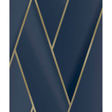 Dutch Wallcoverings Dutch Wallcoverings Wallpaper Geometric Blue and Gold colored