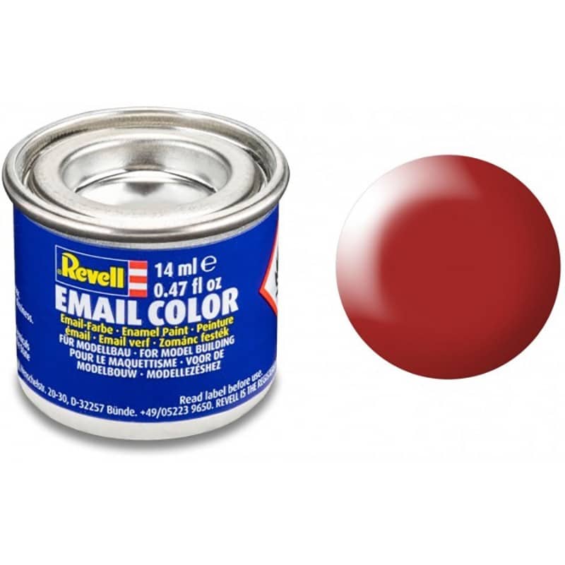 Revell - model building paint no. 330 fire red satin matt