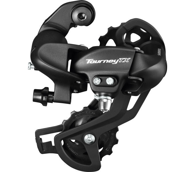 Shimano Achterdailleur 7 8-biegowy turniej TX800 z padem Mount Black (opakowanie warsztatowe)