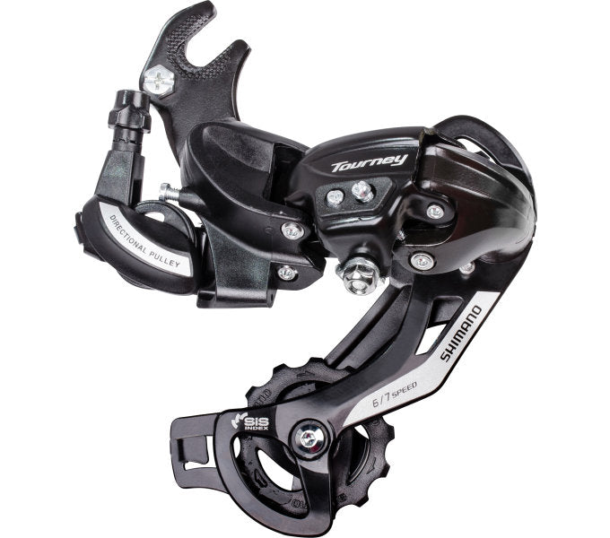 Shimano Achterdailleur 6 7-trinns turnering Ty500 med Hook (B-Type) Black