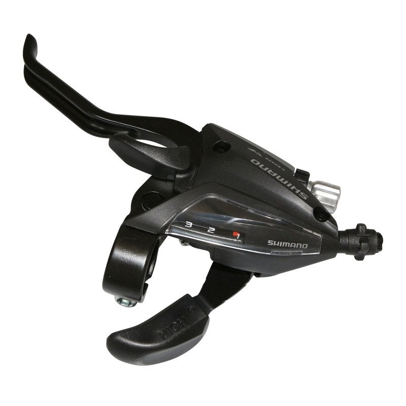 Verestel de Shimano (izquierda) con palanca de freno 3 velocidades ST-EF500-4 4 dedos negros