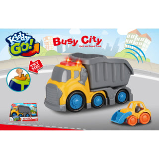 Kiddygo dump truck with light and sound 19.5 cm