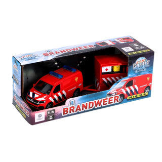 Brigade de pompiers du transporteur Kids Globe VW avec remorque