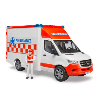 Bruder Mercedes sprinter ambulanse med paramedic - lys lyd - 2676