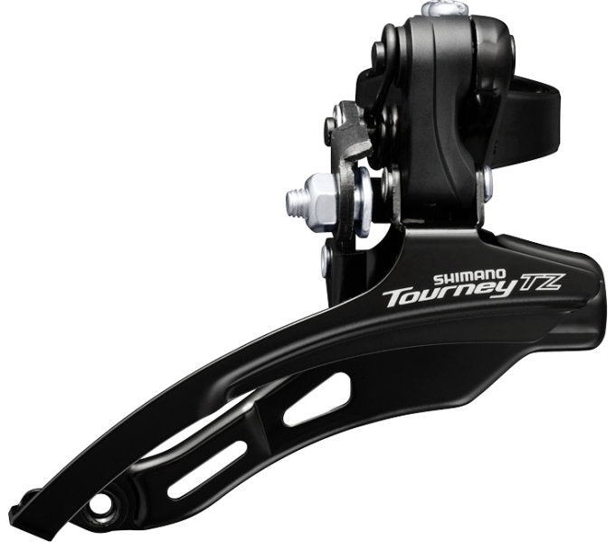 Shimano Voorkerilleur 6 Tourney à 7 vitesses TZ FD-TZ510 Down Swing avec haute pince Ø31,8 mm 48T