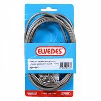 Kit de cable de freno de batería Elvedes 1700 mm 2250 mm de acero inoxidable - plata (en el mapa)