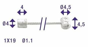 Câble de dérailleur Elvedes 2,25m Nexus (6400)