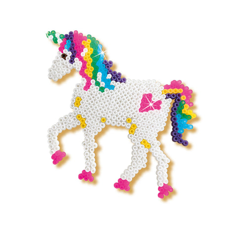 Ses creative - beedz - licornes et princesses - 2100 perles thermocollantes avec plaques de base et feuilles thermocollantes - dès 5 ans