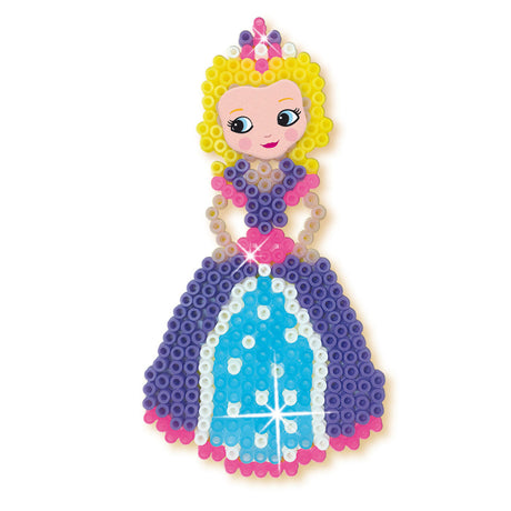 Ses creative - beedz - licornes et princesses - 2100 perles thermocollantes avec plaques de base et feuilles thermocollantes - dès 5 ans