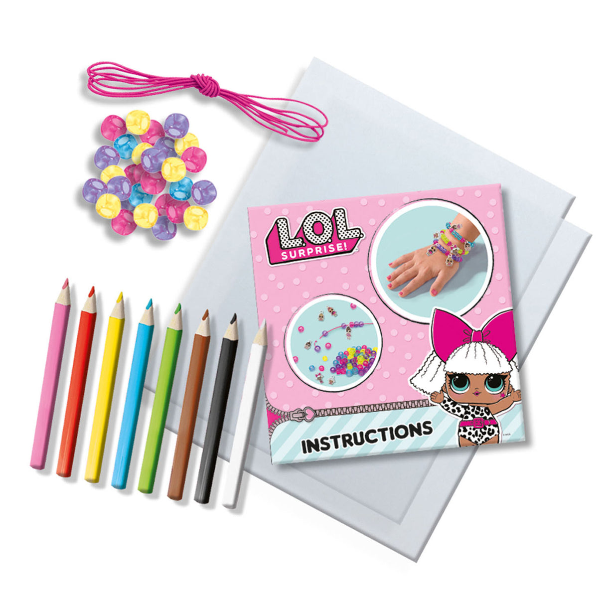 Six L.O.L. Surprise charm bracelets