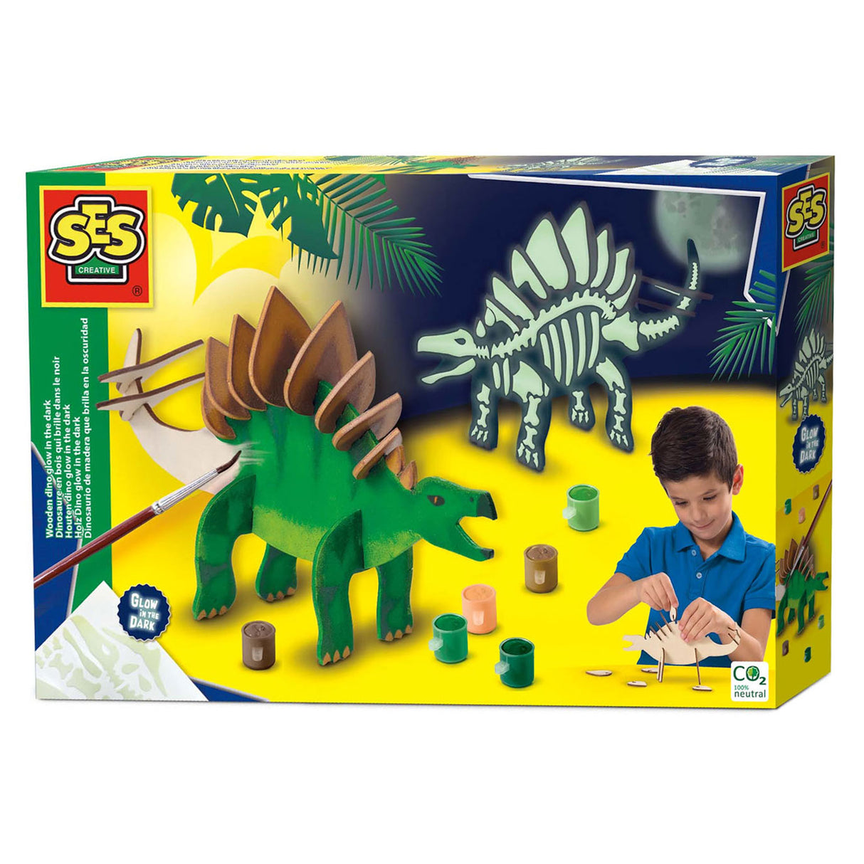 Ses Houten Dino Glow en la oscuridad