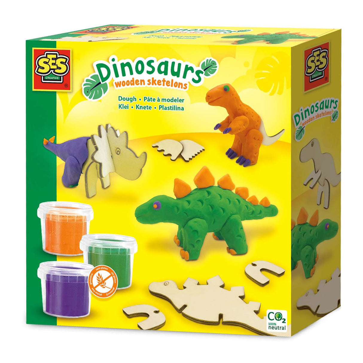 SES KLEI - Lesena okostja Dinosaurus