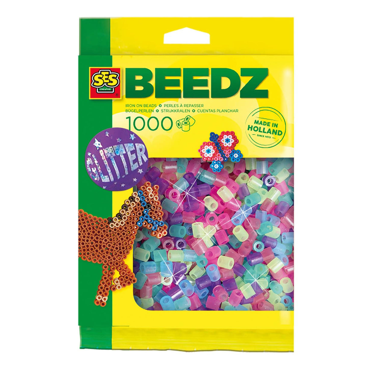 SES jernperler blandes glitter, 1000.