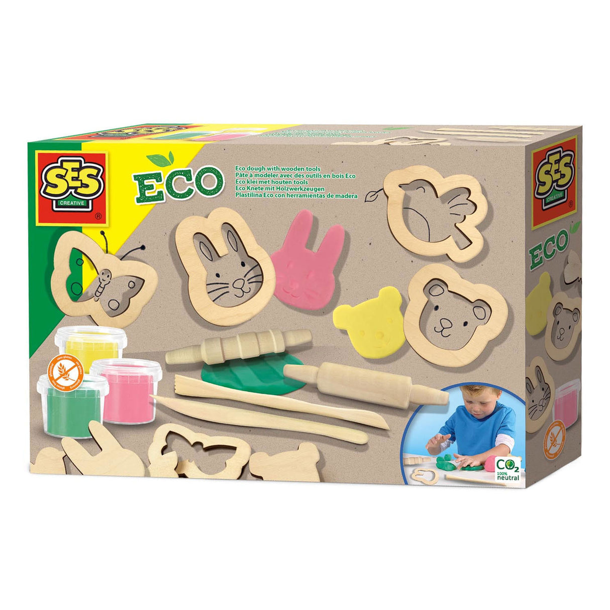 SES Eco Clay with wooden tools