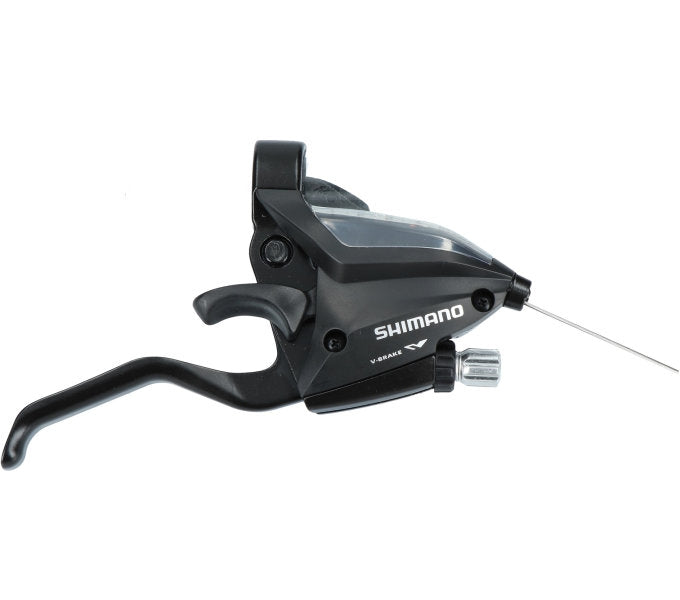 Verdeller Shimano (derecha) con palanca de freno 8 velocidades ST-EF500 2 dedos negros