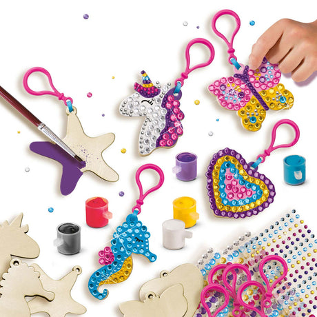 Ses creative ses diamantová malba - dřevěné kroužky na klíče