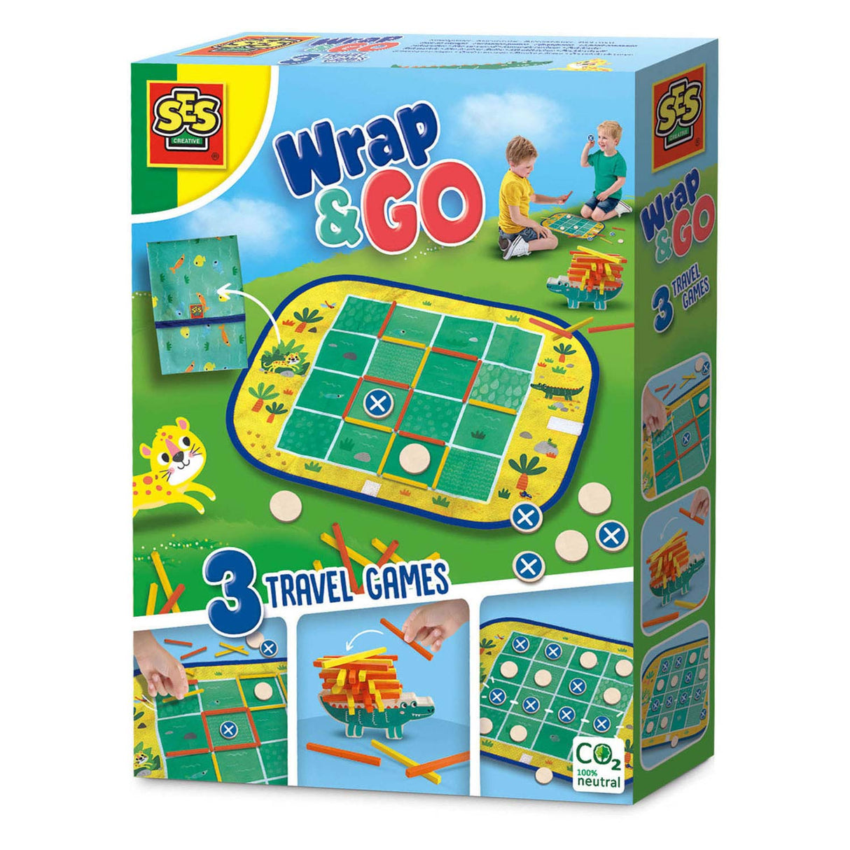 SES WRAP and GO Travel games, 3in1