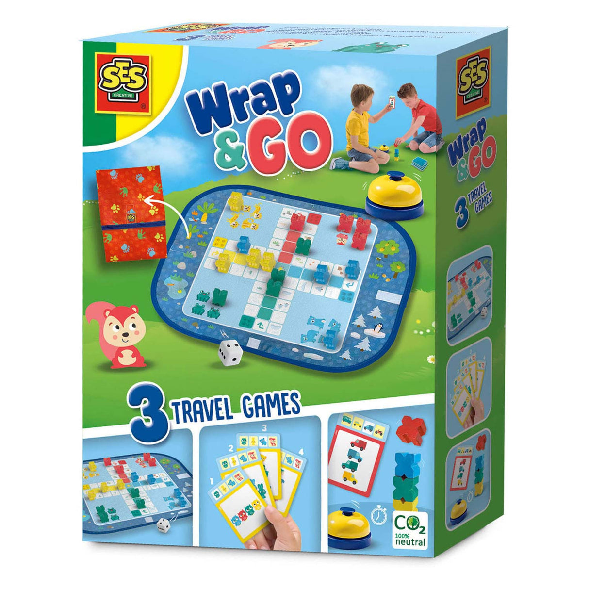 SES WRAP and GO Travel games, 3in1