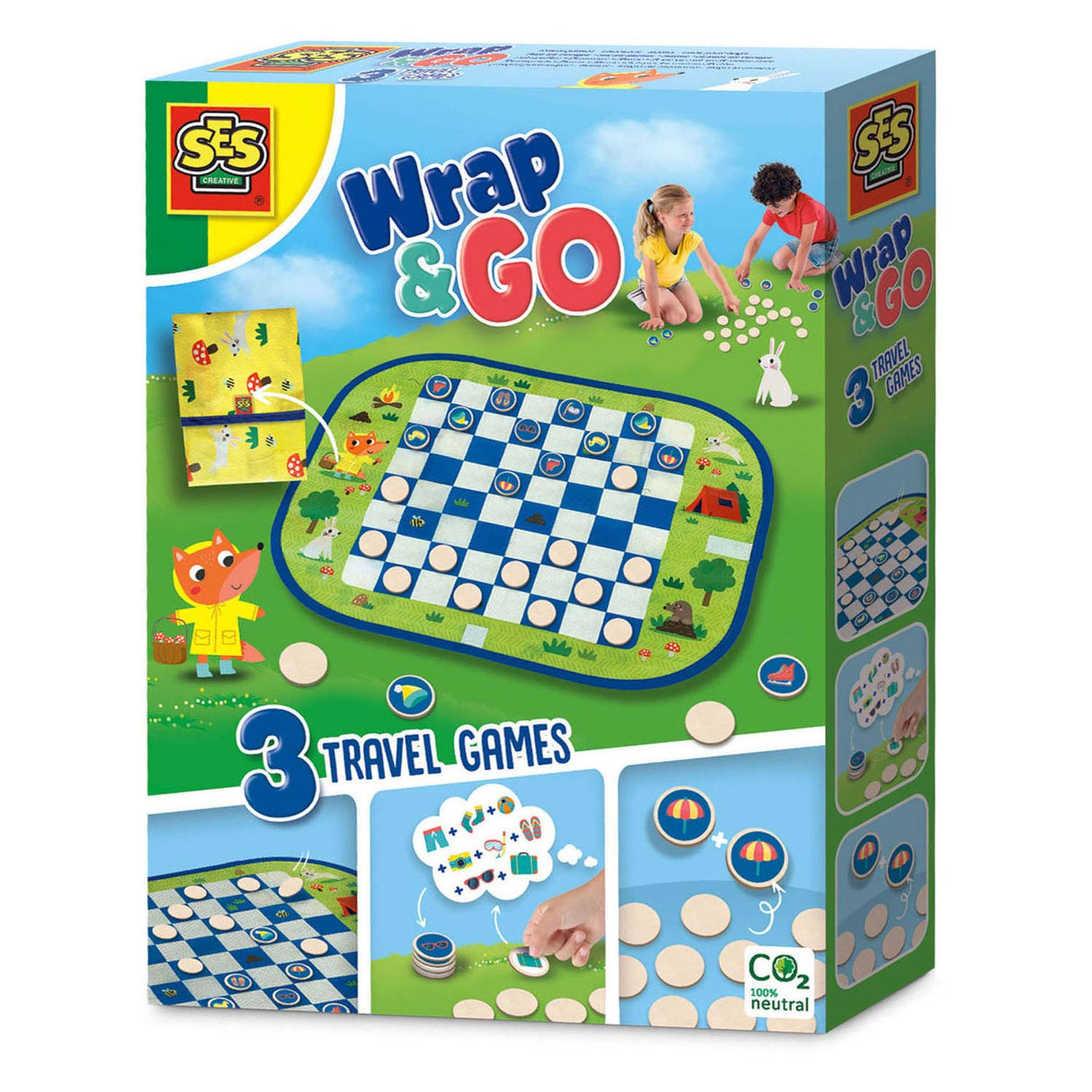 SES Wrap and Go Travel Games, 3in1