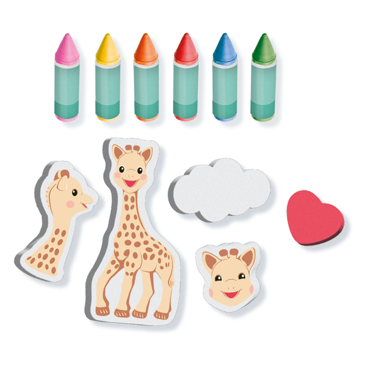 Ses Sophie La Girafe Bath Chalk med former