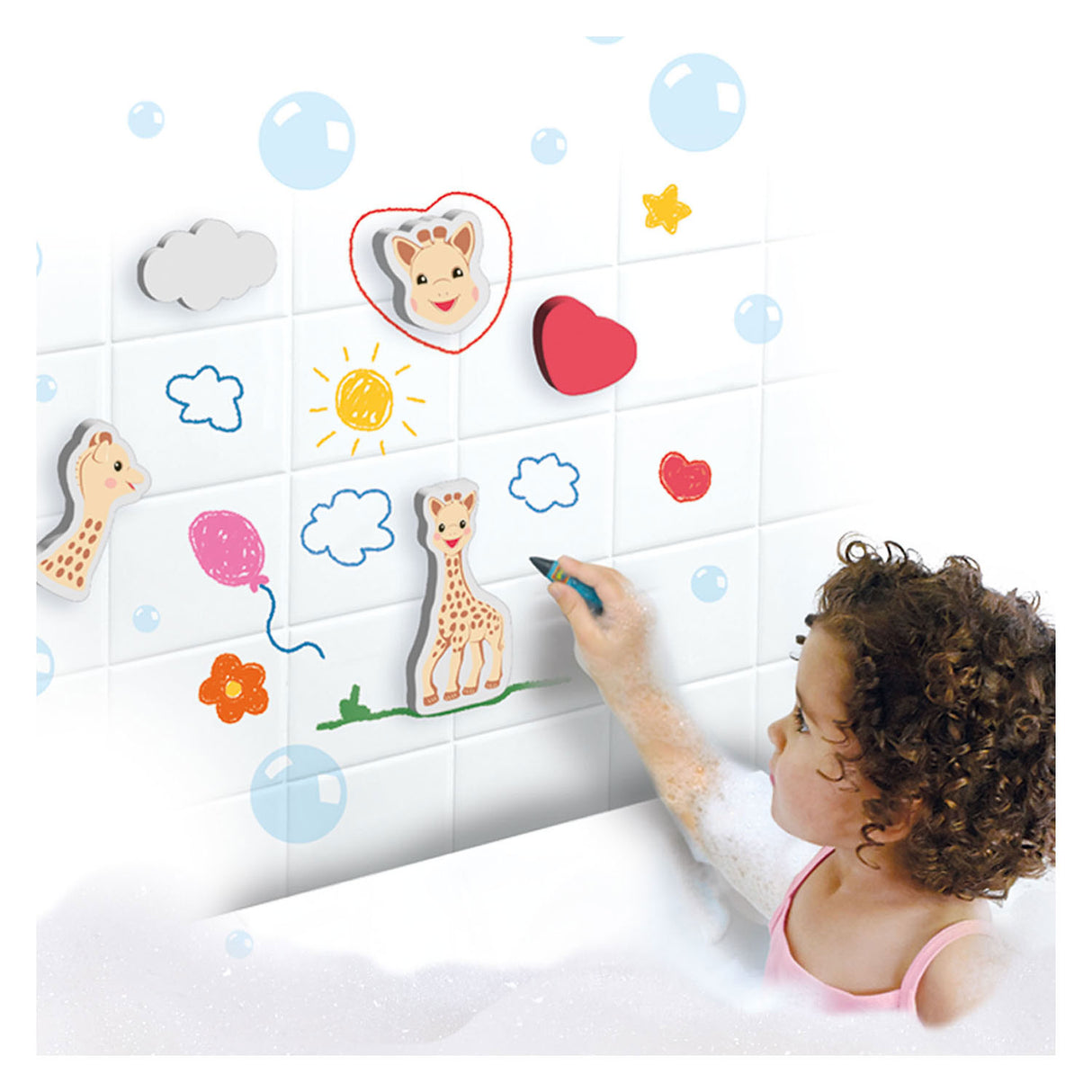 Ses Sophie La Girafe Bath Chalk med former