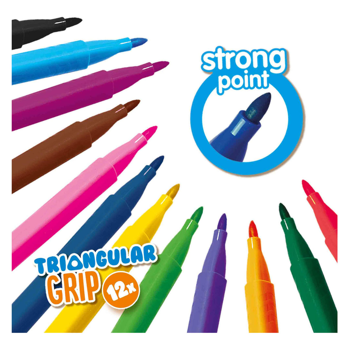 SES Couleur sur les nombres Triangle Grip Markers