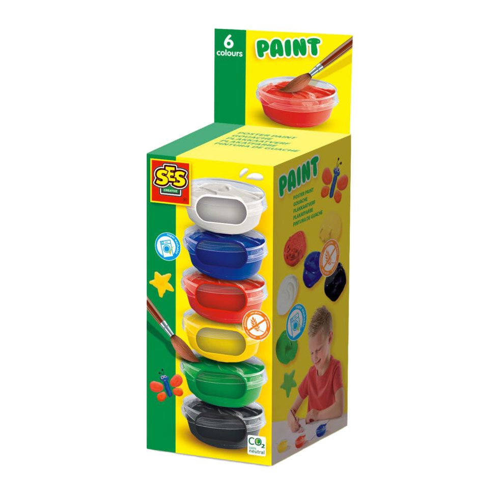 SES Plakkaat Paint, 6x45ml