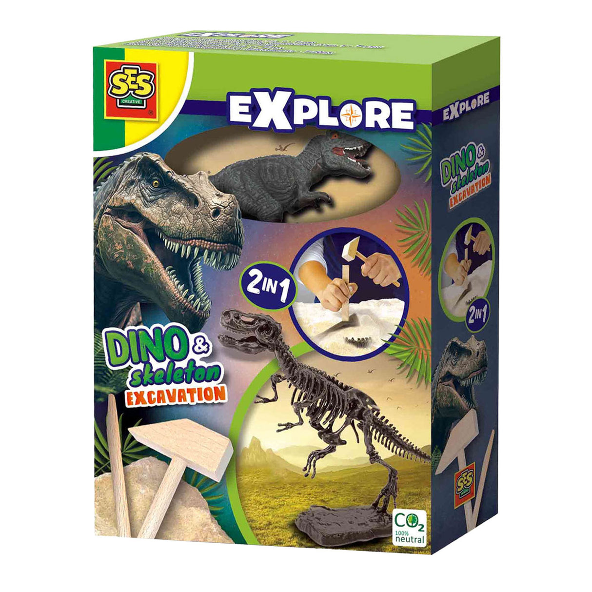 SES Explore en Skelet Opgraven 2in1 T-Rex