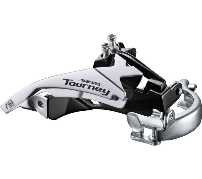 Shimano Voorderailleur 3 x 6 7-speed Tourney FD-TY510 top swing dual pull lage klem 42T (66-69°)