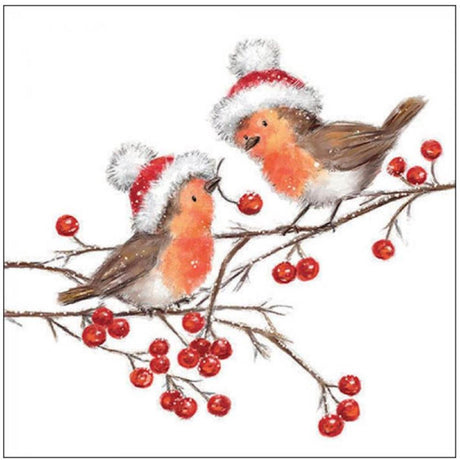Ambiente servetėlės 33cm Kalėdiniai robins