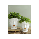 Ideas 4 seasons flower pot princess with gold lips ã˜12xh15.5cm