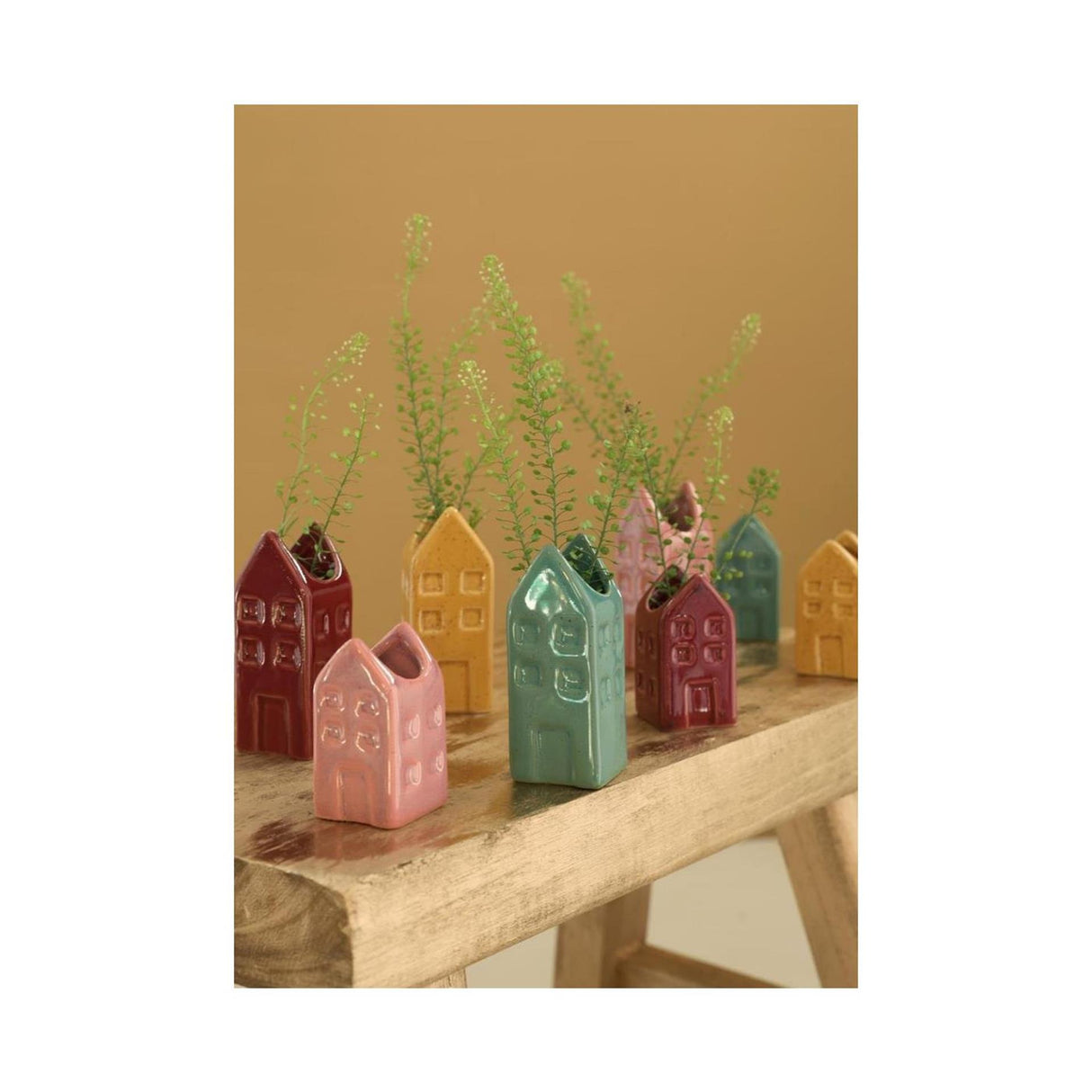 Ideas 4 seasons flower vase house amsterdam 3x3x6cm 4 assorted