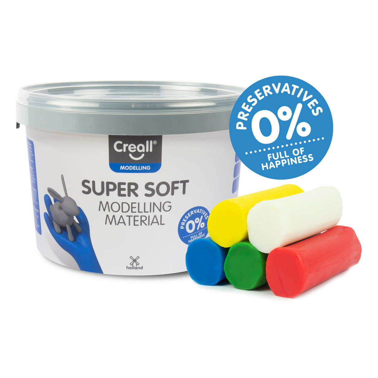 Creall Supersoft Clay 5 Colori, 1750gr.