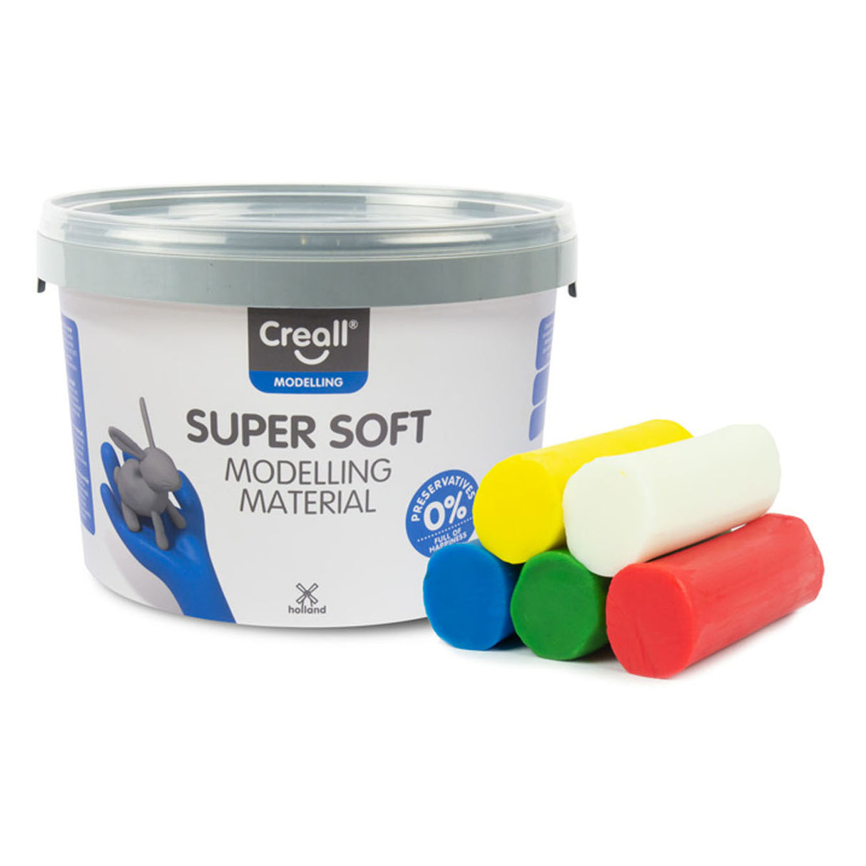 Creall Supersoft Clay 5 Colori, 1750gr.