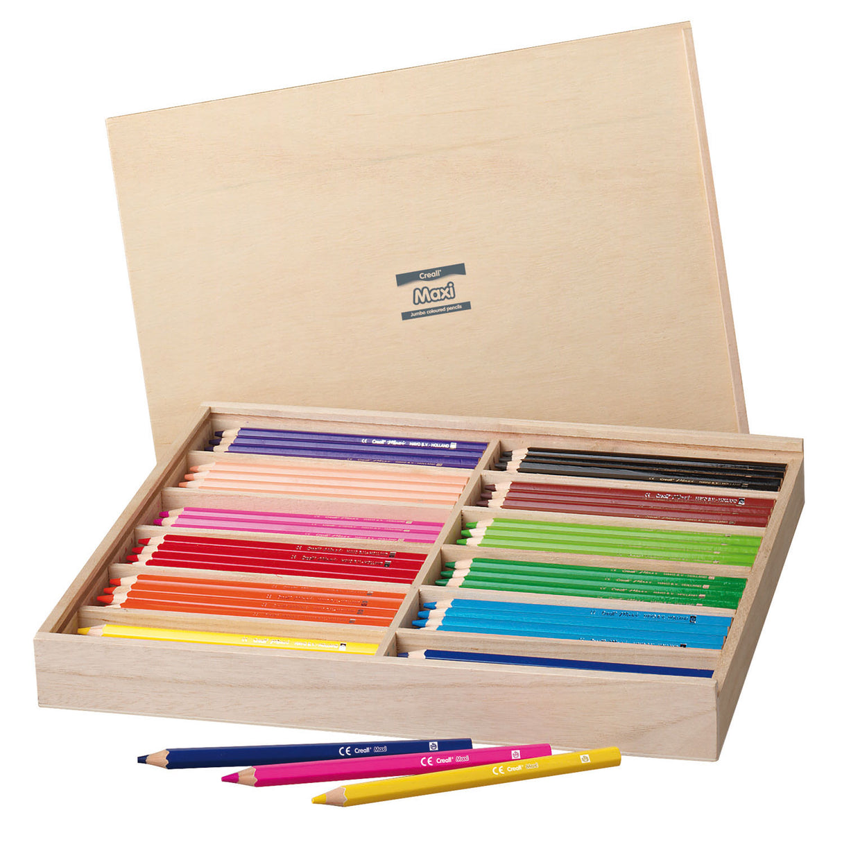 Creall Maxi colored pencils in storage box, 147dlg.