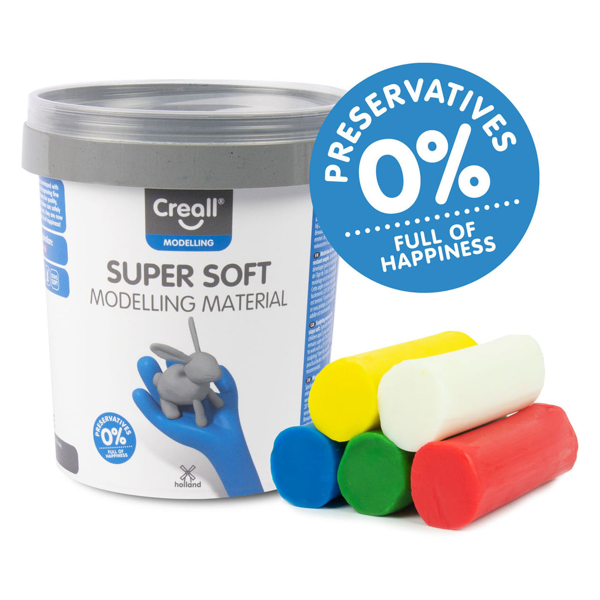 CREALL SUPPERSOFT Clay 5 colors, 450gr.