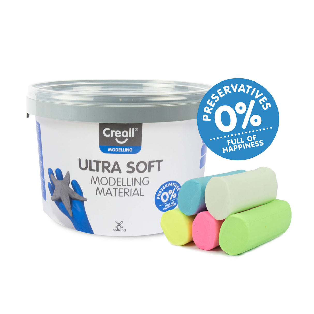 Creall Modeller Paste | pot vun 1 | 10 kg mat verschiddenen Faarwen