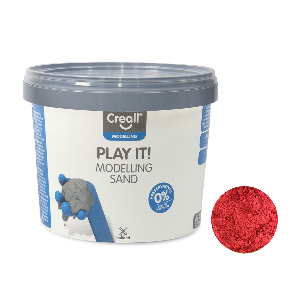 Creally Play It Speelzand Rood, 750gr.