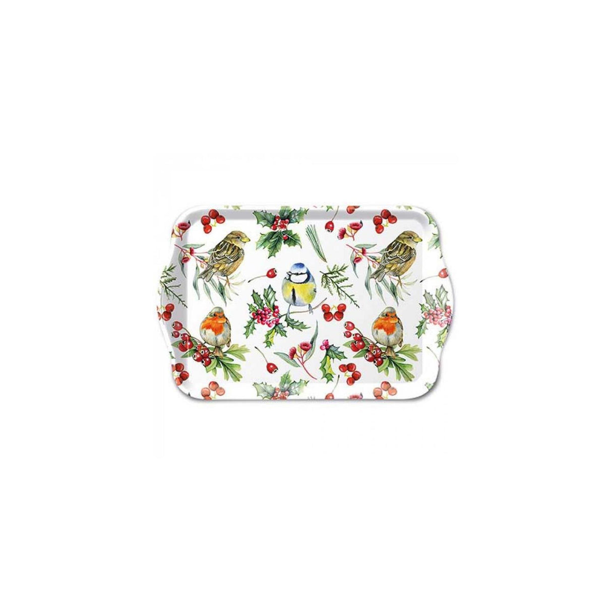 Ambient tray birds in winter 13x21cm