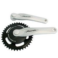 Miranda Alfa 1 Crank Set avec disque 95 mm 33 tands noir et argent