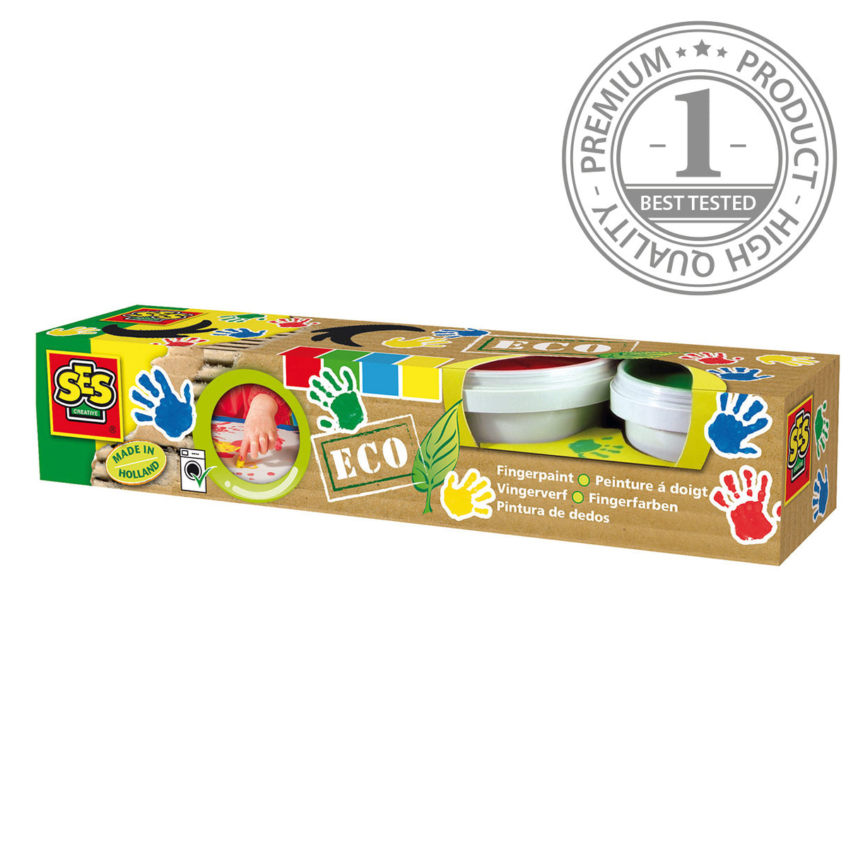 SES Eco Finger Paint, 4 barve